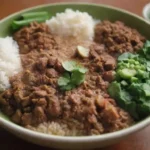 Tazón caliente de lugaw
