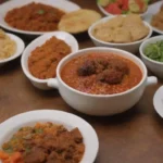 Platos coloridos de Nigeria: estofados