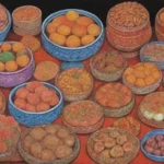 Dulces pakistaníes coloridos y detallados que celebran la cultura con alegría y sabor