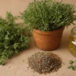 Hierbas maltés tradicionales y colores vibrantes en una cocina rústica con influencias mediterráneas