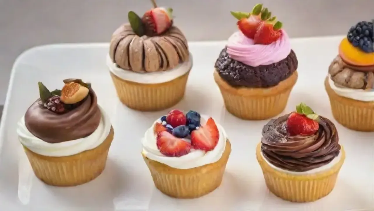 Un festín visual y gustativo de postres coloridos y deliciosos