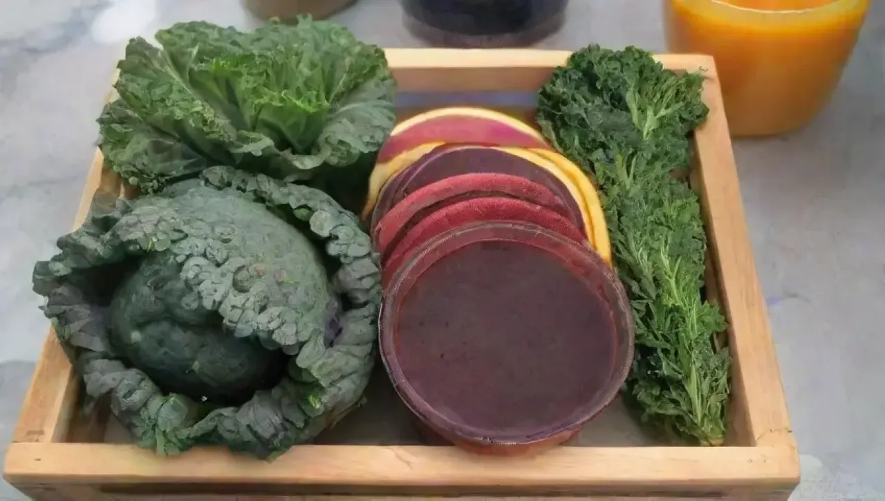 Una cocina acogedora llena de ingredientes frescos y saludables para un detox vibrante