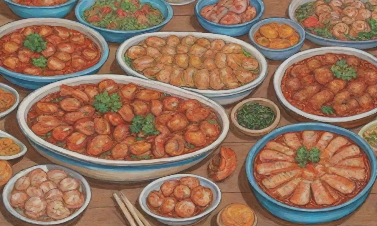 La cocina kazaja destaca por sus mariscos vibrantes y presentaciones tradicionales