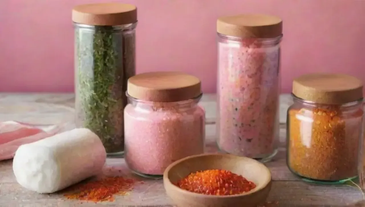 Una cocina moderna y vibrante llena de colores, especias y creatividad culinaria