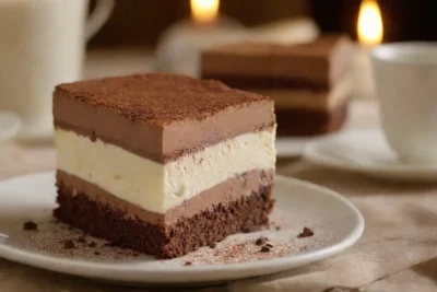 Postre italiano clásico con sabor a café
