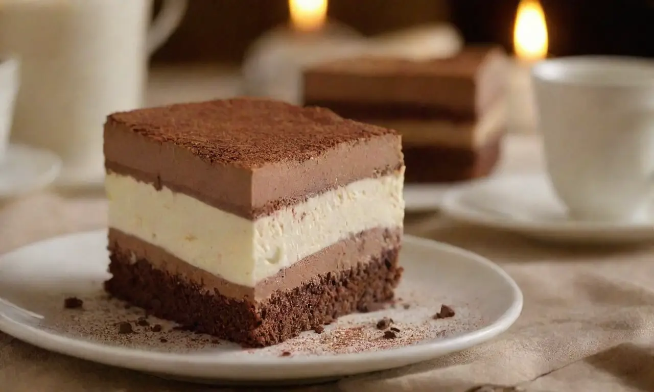 Postre italiano clásico con sabor a café