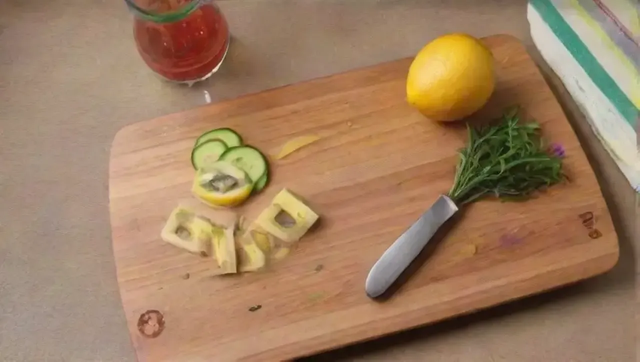 Una cocina acogedora con utensilios y alimentos frescos que reflejan arte culinario