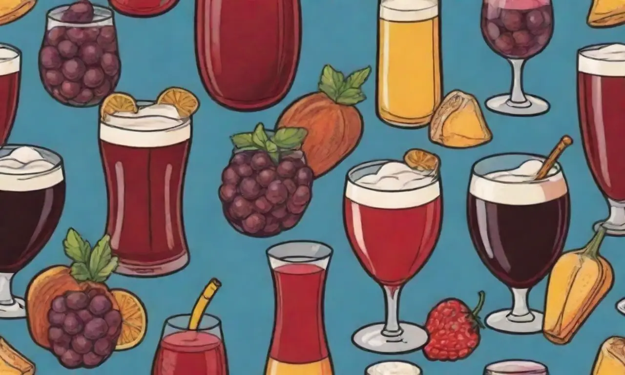 Bebidas coloridas y festivas con presentación elegante