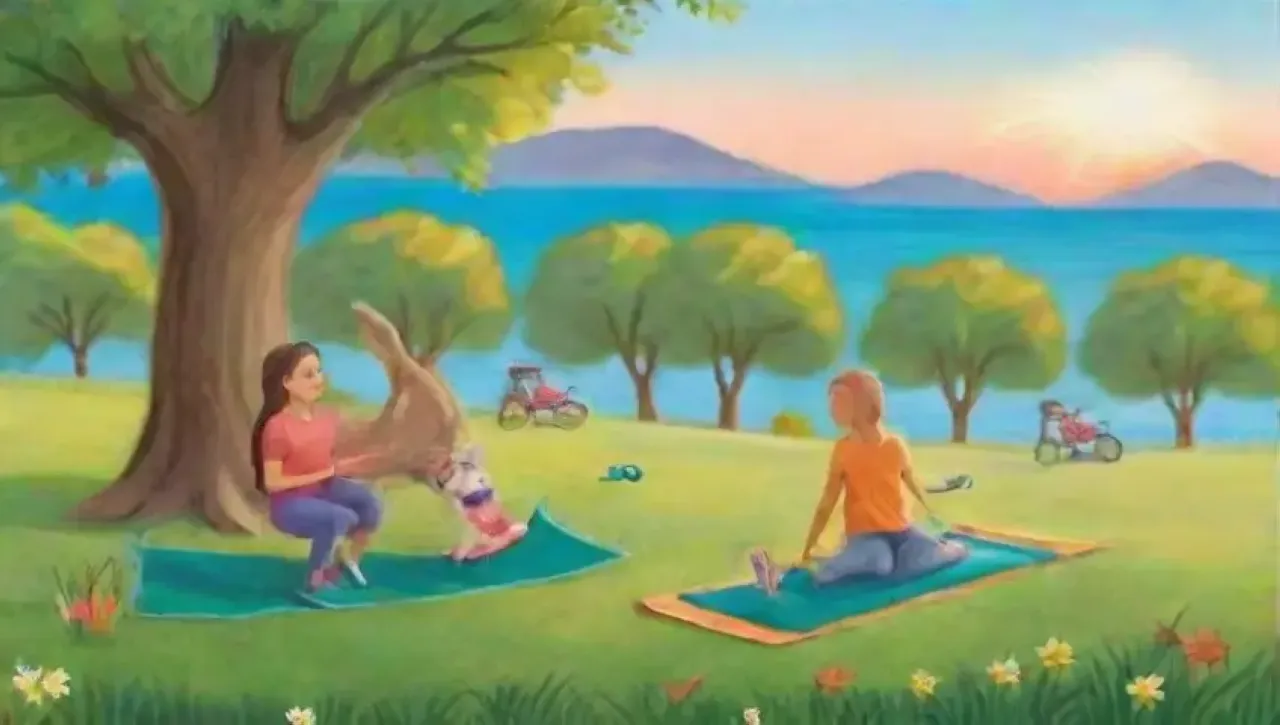 Un parque vibrante lleno de vida, risas y actividades al aire libre