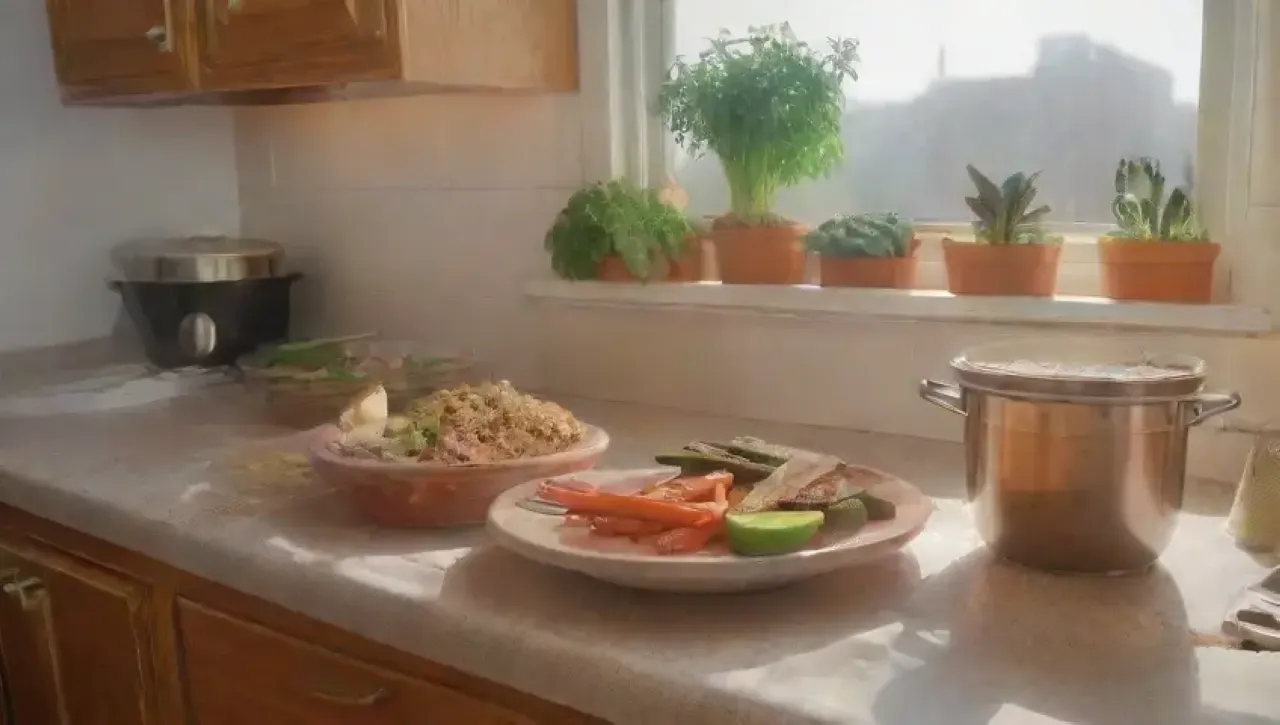Una cocina vibrante llena de aromas, colores y creatividad culinaria