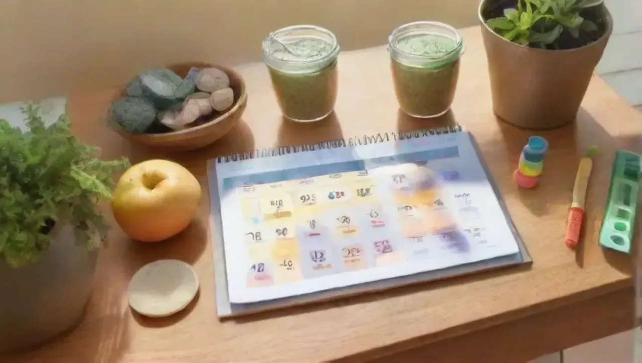 Una cocina luminosa y colorida llena de salud y bienestar