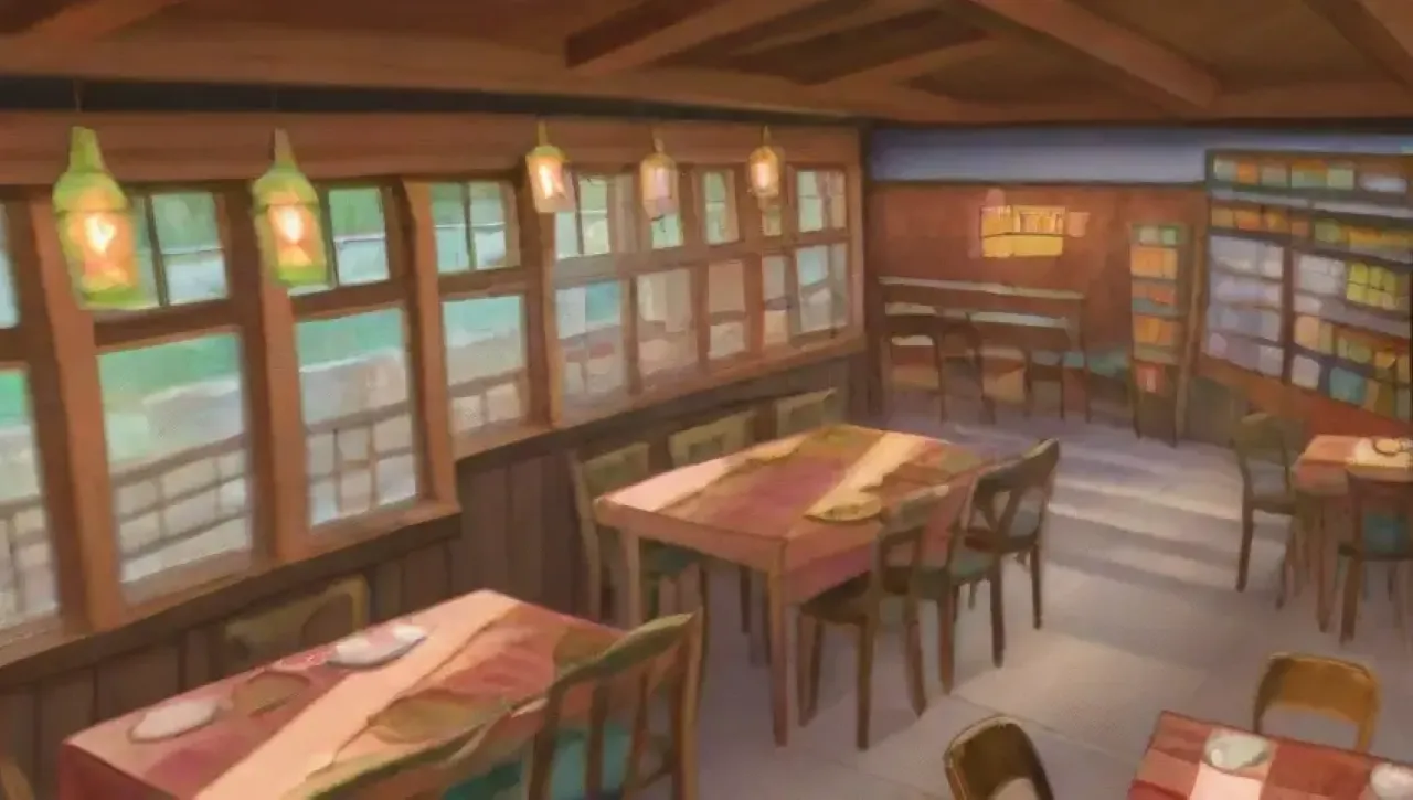 Un acogedor restaurante familiar con decoración rústica, comida deliciosa y un ambiente cálido y alegre