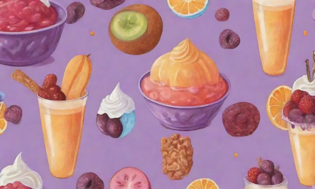 Deliciosos ingredientes tropicales y coloridos