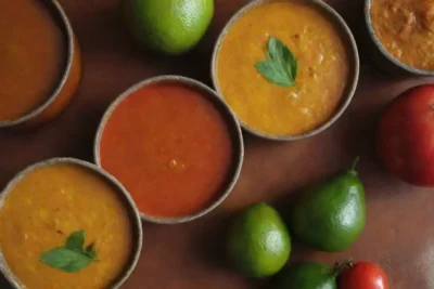 Salsas cubanas con colores vibrantes y sabores audaces