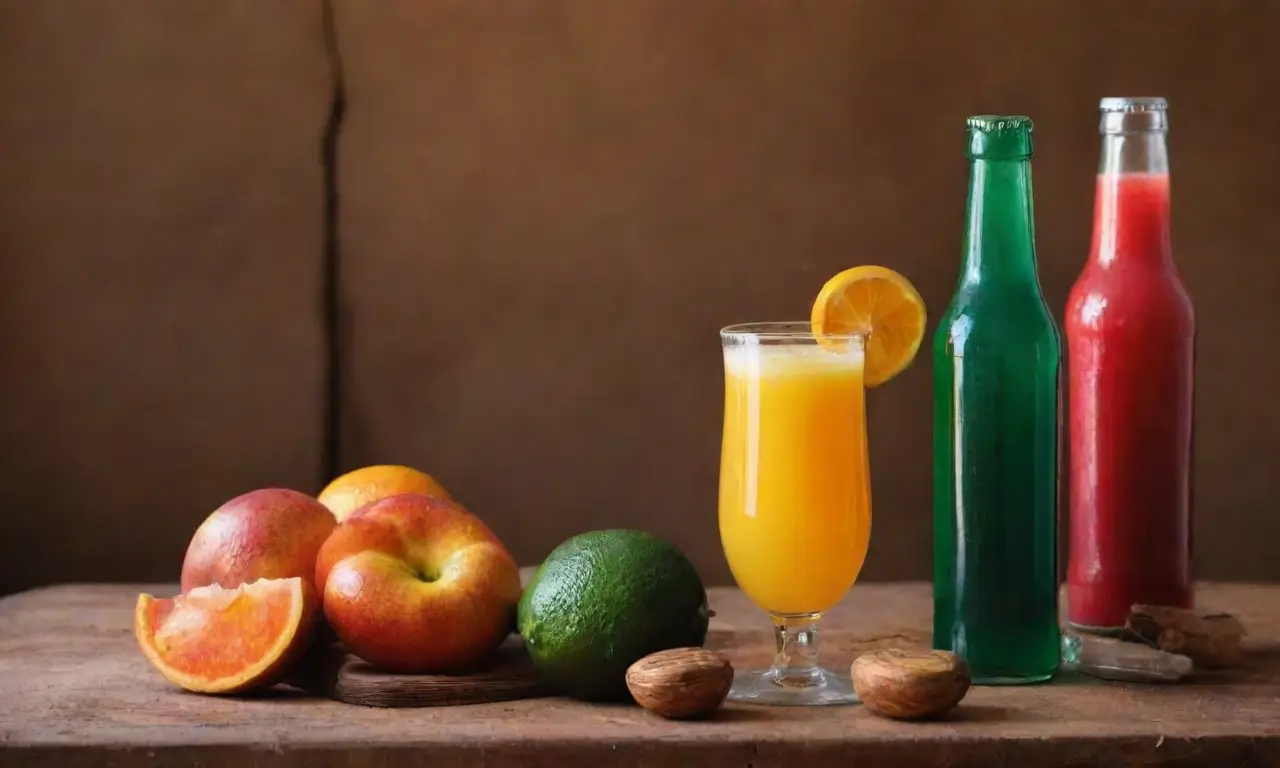Bebidas sudafricanas tradicionales con colores vibrantes y sabores refrescantes