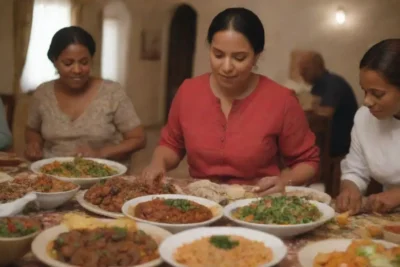 Fusión cultural de sabores vibrantes y recetas tradicionales