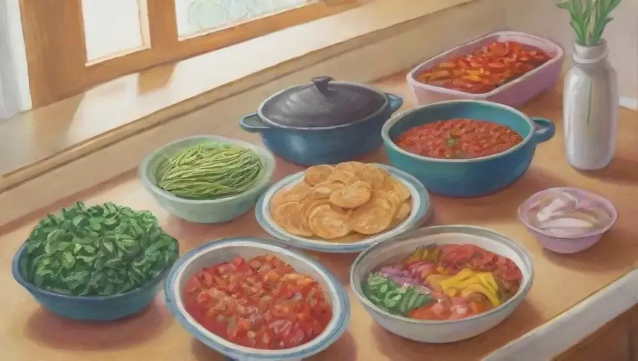 Una cocina luminosa y alegre, llena de colores, aromas y momentos compartidos en familia