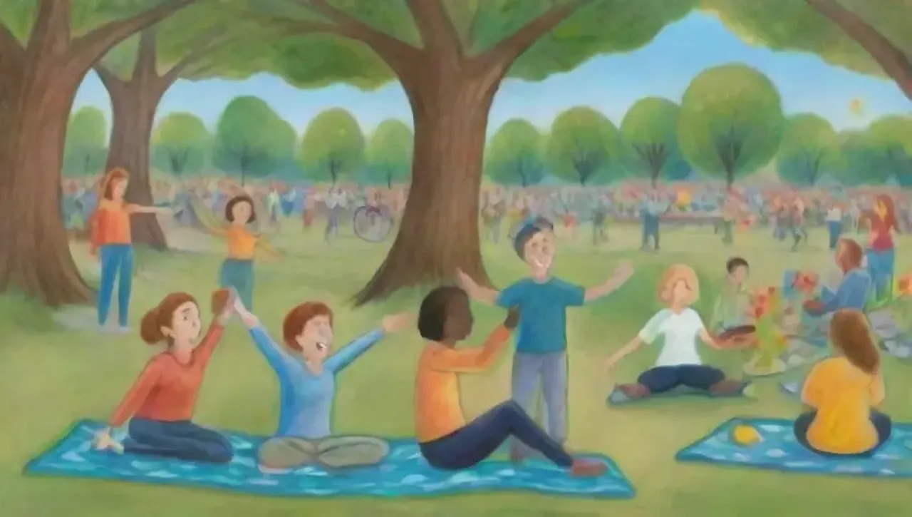 Un parque lleno de risas, colores vibrantes y un sentido de comunidad