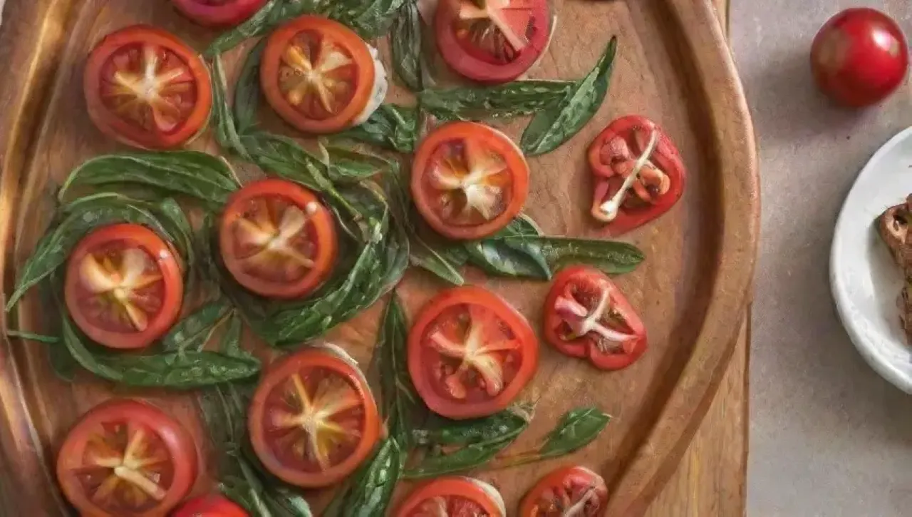 Una mesa festiva con ingredientes frescos y decoraciones acogedoras