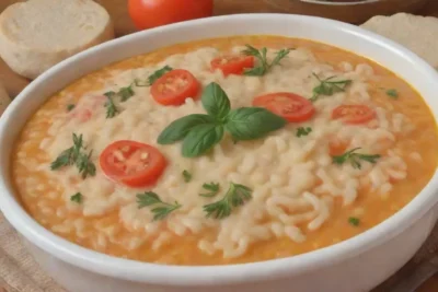 Risotto croata tradicional con textura cremosa y frescura