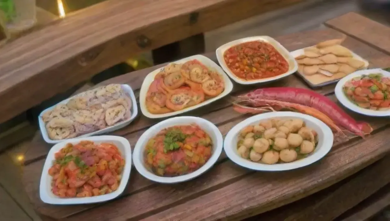 Una celebración vibrante de tapas, risas y aromas en un ambiente acogedor