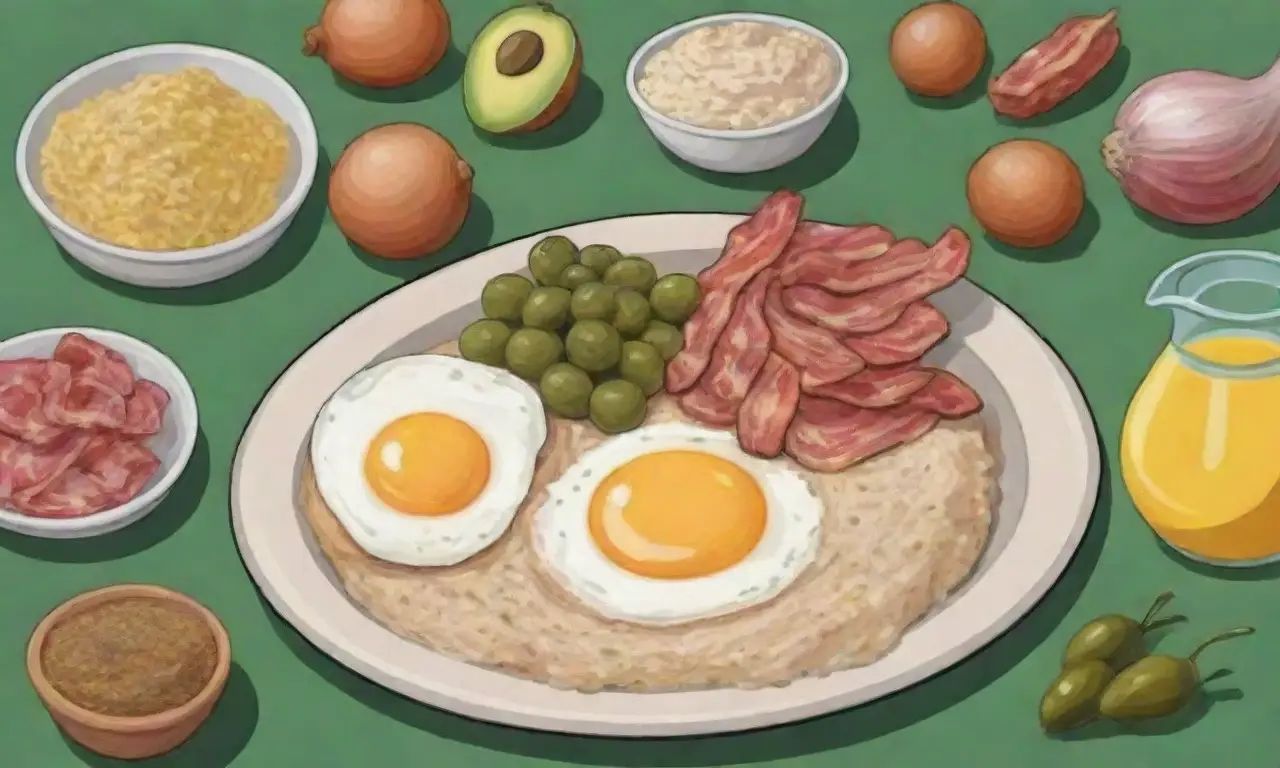 Ingredientes clave para una buena farofa: harina de yuca, mantequilla, cebolla, ajo, tocino, huevos, aceitunas verdes y condimentos