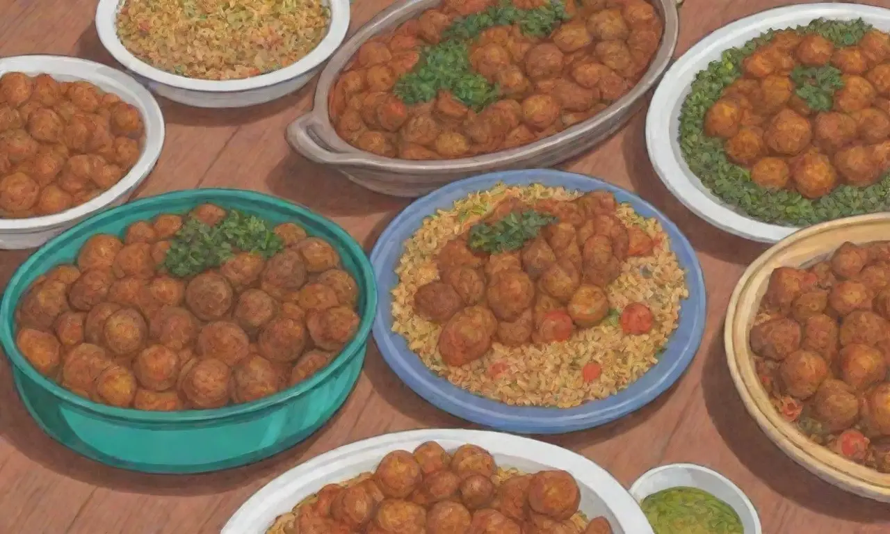 Platos nigerianos esenciales con colores vibrantes y sabores diversos
