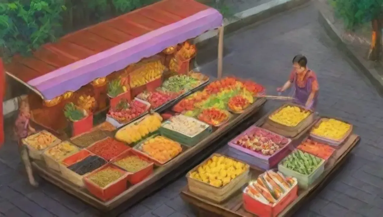 Mercados vibrantes llenos de comida colorida y aromas exóticos