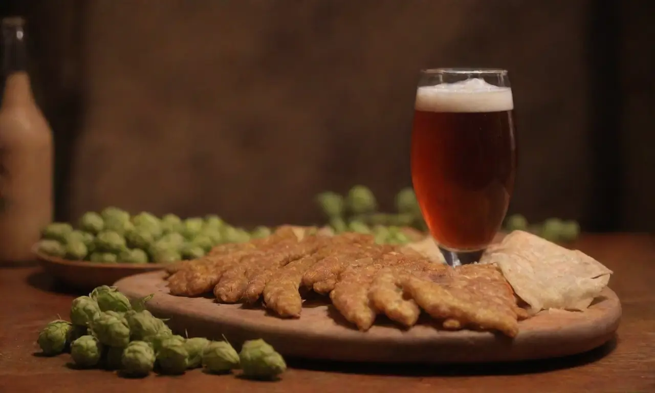 Cerveza artesanal ecuatoriana con colores vibrantes