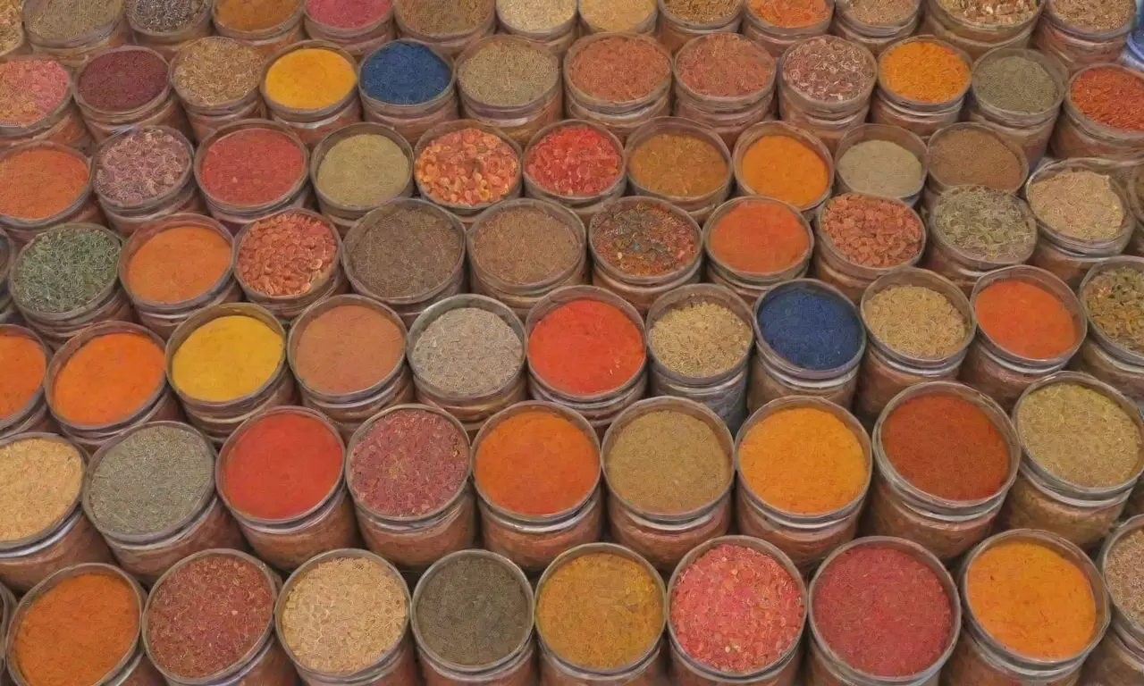 Mercados vibrantes con especias coloridas y sabores auténticos
