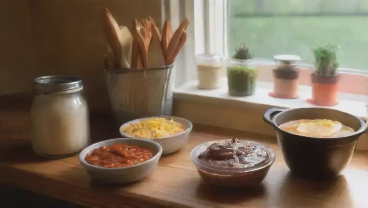 Una cocina rústica y acogedora llena de aromas y sabores