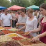 Festejo cultural con comida