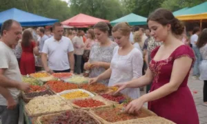 Festejo cultural con comida
