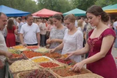Festejo cultural con comida