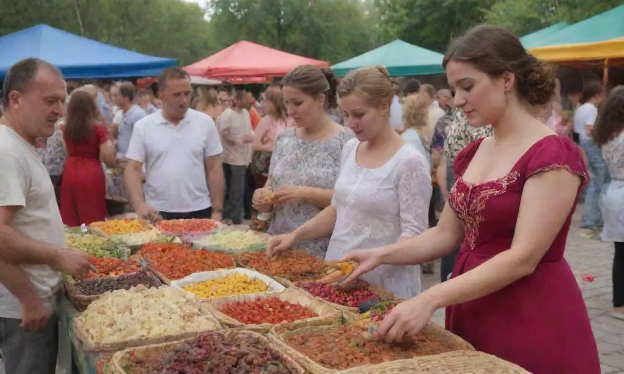 Festejo cultural con comida