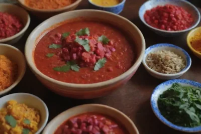 Colores vibrantes y diversidad culinaria con ingredientes tradicionales y prácticas sostenibles
