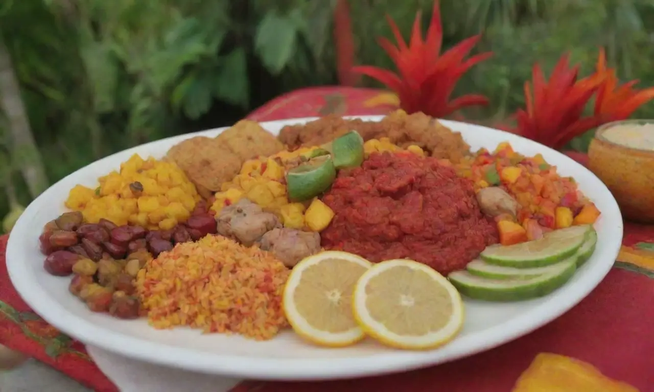 Colores vibrantes, paisajes tropicales y cultura caribeña festiva