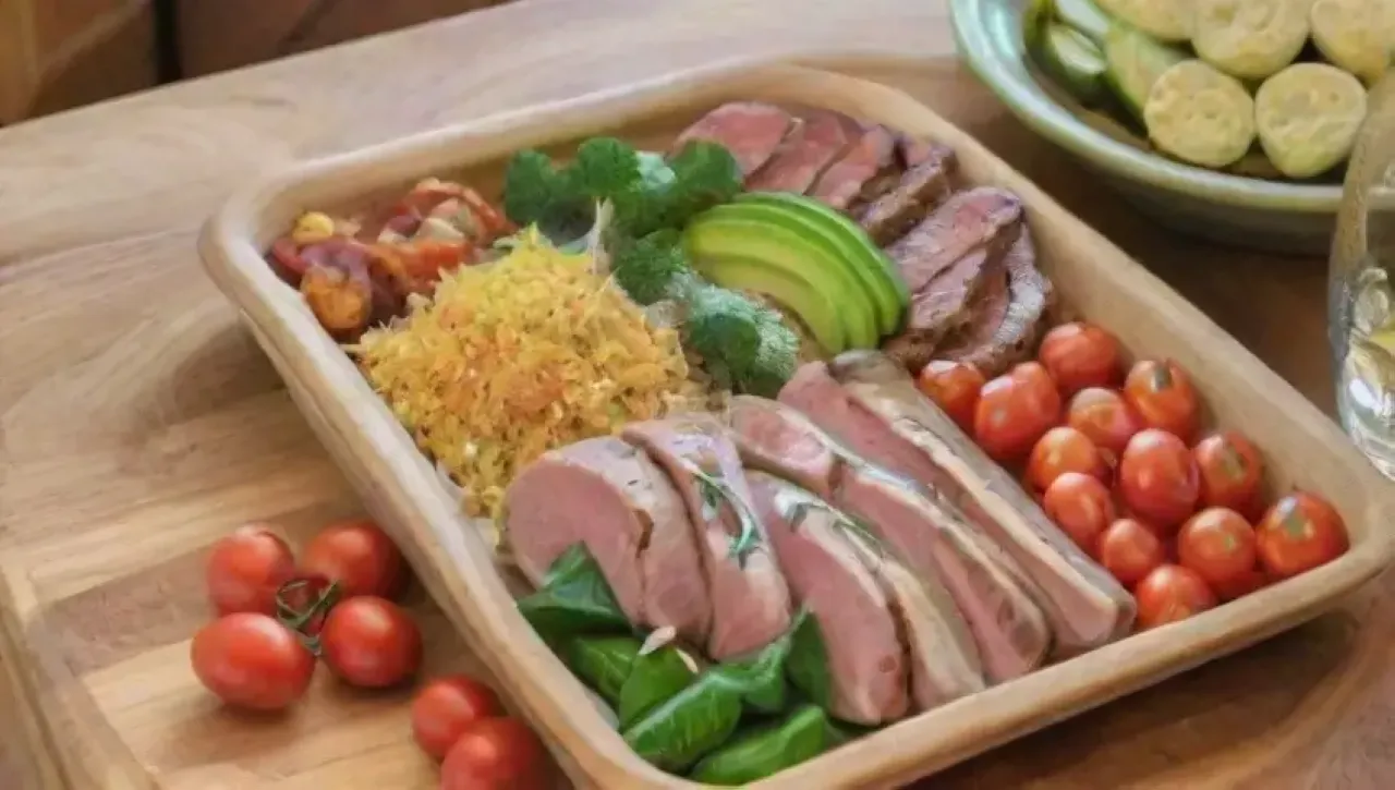 Una cocina acogedora llena de ingredientes frescos y platos deliciosos