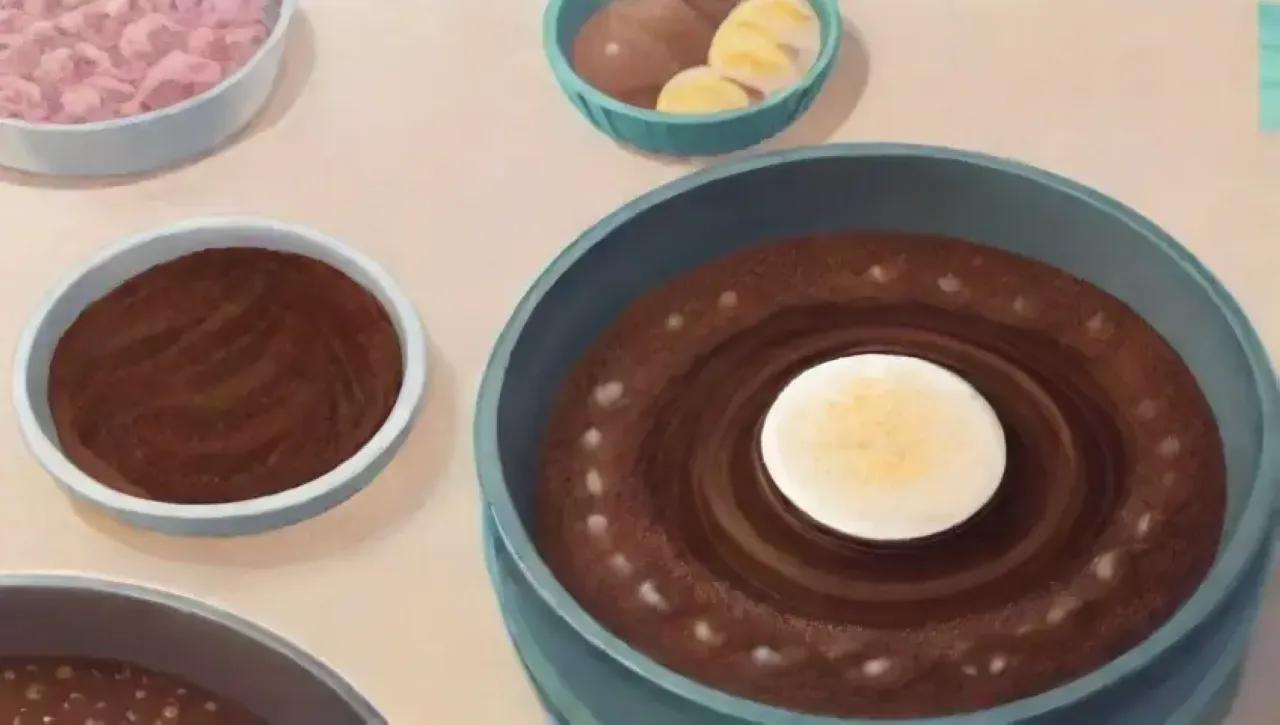Un delicioso momento de brownies recién horneados