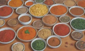 Cocina vibrante y familiar con ingredientes coloridos y sabores unidos