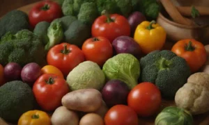 Verduras coloridas y platos checos tradicionales