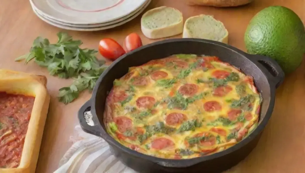 Desayuno colorido y aromático en una cocina acogedora