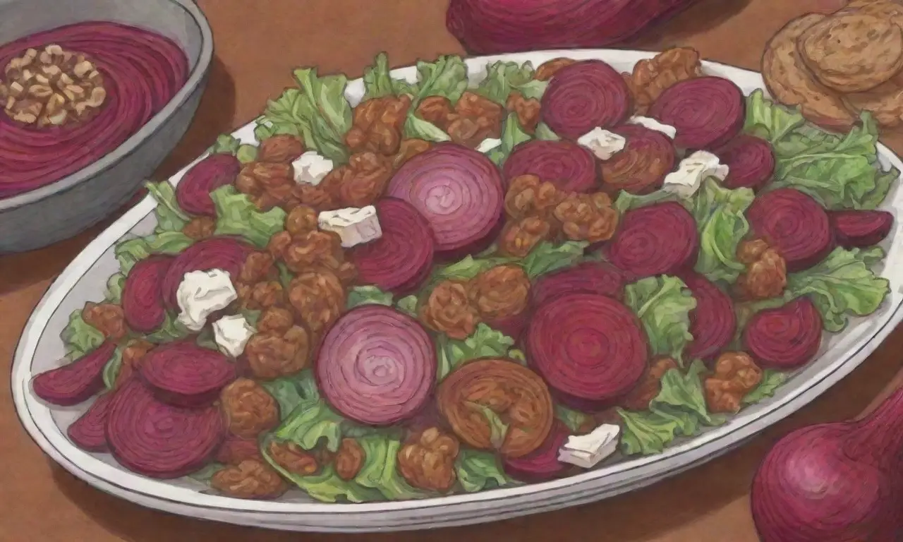 Ensalada de remolacha con nueces: un plato saludable, colorido y rápido de la cocina moldava