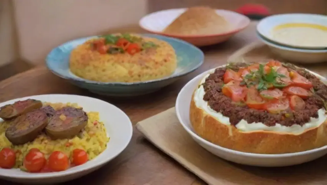 Una cena vibrante y acogedora llena de colores, aromas y compañía
