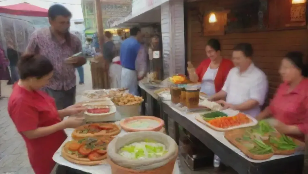 Un festín de colores, sabores y aromas en un vibrante mercado comunitario