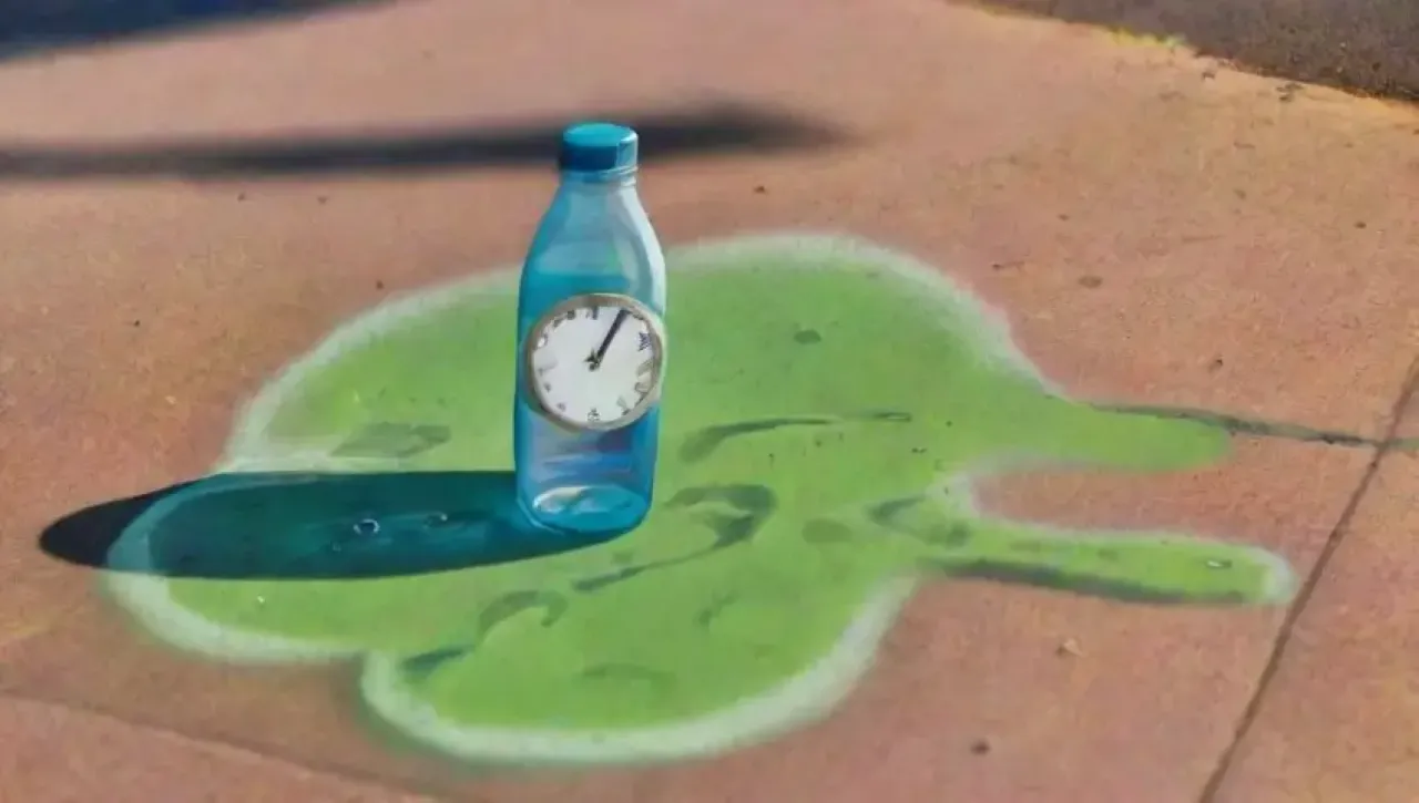 Un paisaje desértico con sed, movimiento y la necesidad de hidratación