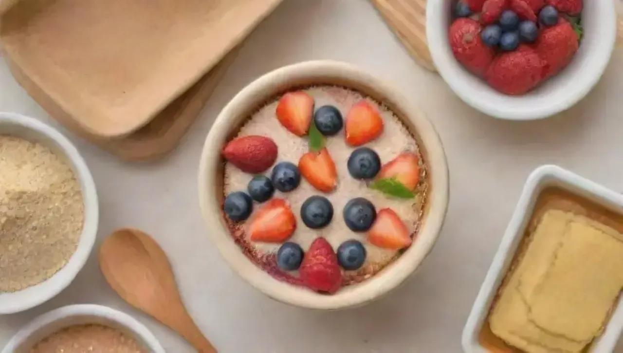 Momentos alegres de repostería con harinas coloridas y utensilios acogedores